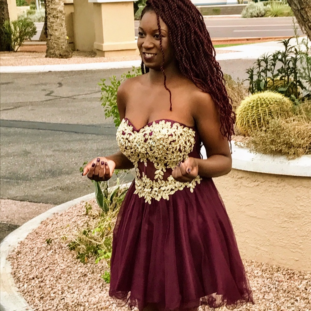 Burgundy Cocktail Dress